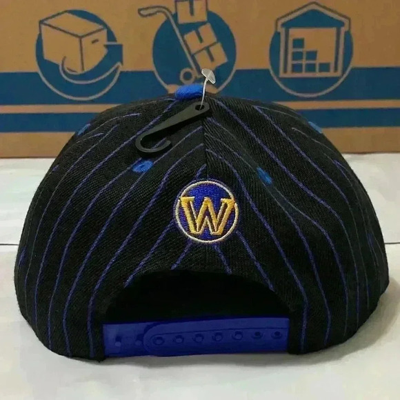 Ultra Game Golden State Warriors 1946 NBA Hat Youth Black & Blue Brim Adjustable - Picture 4 of 5